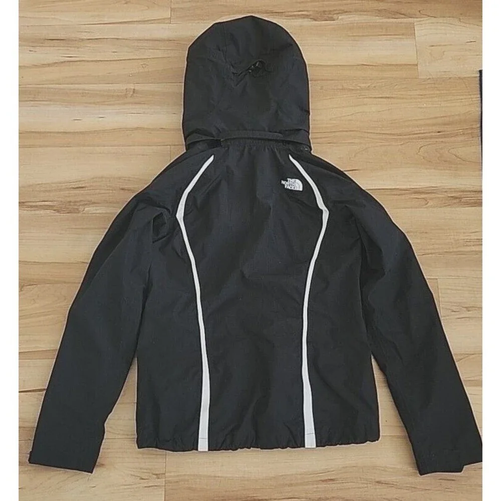 The North Face Jacket Women's XS Black White HyVent Hooded Jacket Coat - Picture 3 of 16